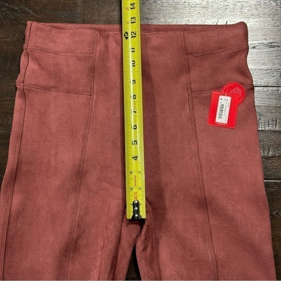 Spanx Faux Suede Rich Rose Leggings Size Large Tall Women - Picture 11 of 12